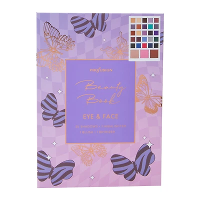Profusion Beauty Book Eye & Face Palette 28-Piece Set - Butterfly