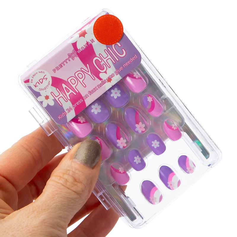 Pretty Woman Kid's Press On Nails 24-Count - Happy Chic
