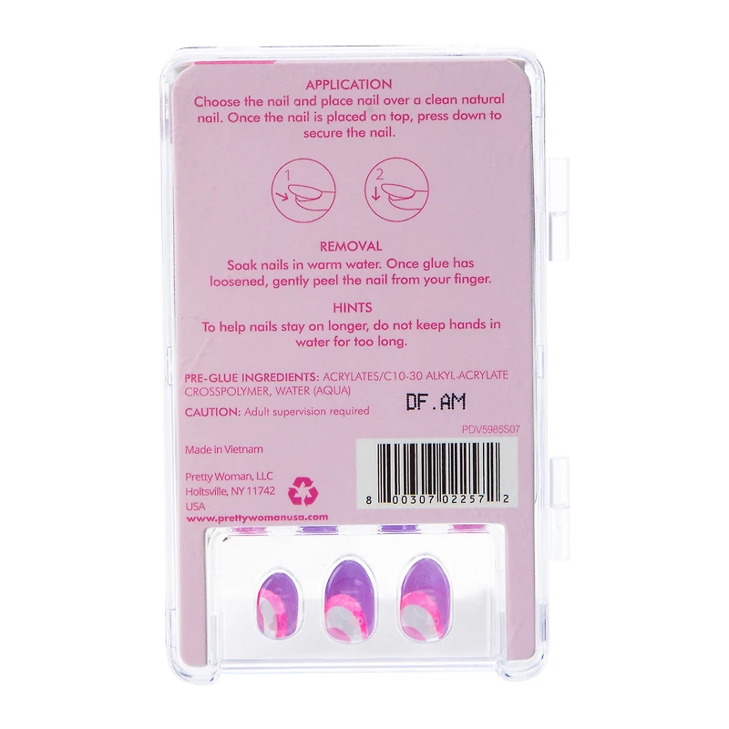 Pretty Woman Kid's Press On Nails 24-Count - Happy Chic