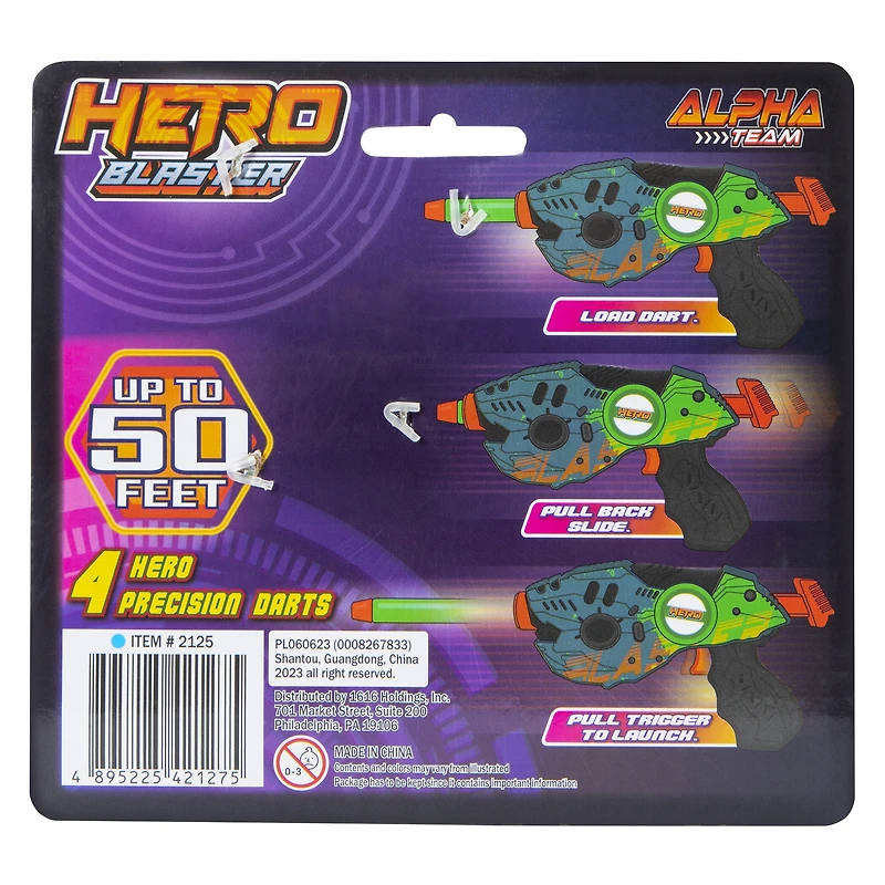 Hero Dart Blaster & 4 Darts