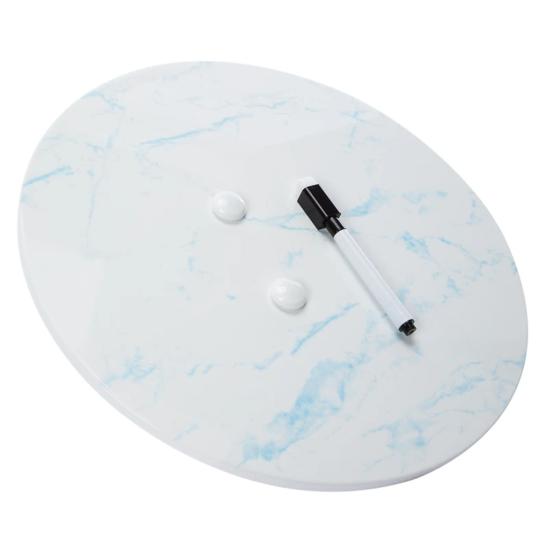 Round Marble Dry Erase Board 12in x