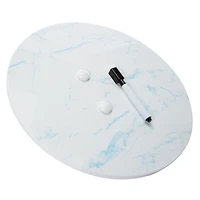 Round Marble Dry Erase Board 12in x