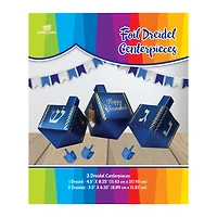 Foil Dreidel Centerpieces 3-Count