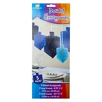 Hanging Dreidel Honeycombs 5-Count