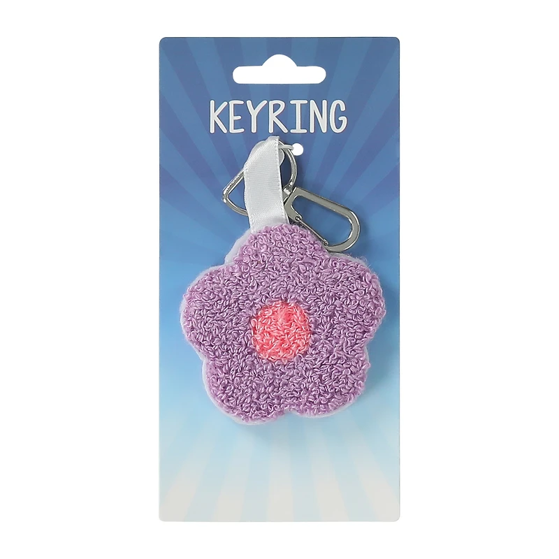 Keyring Tufted Bag Clip