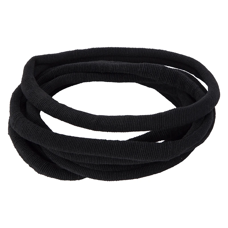 Extra Large Black Hair Elastics 6-Pack