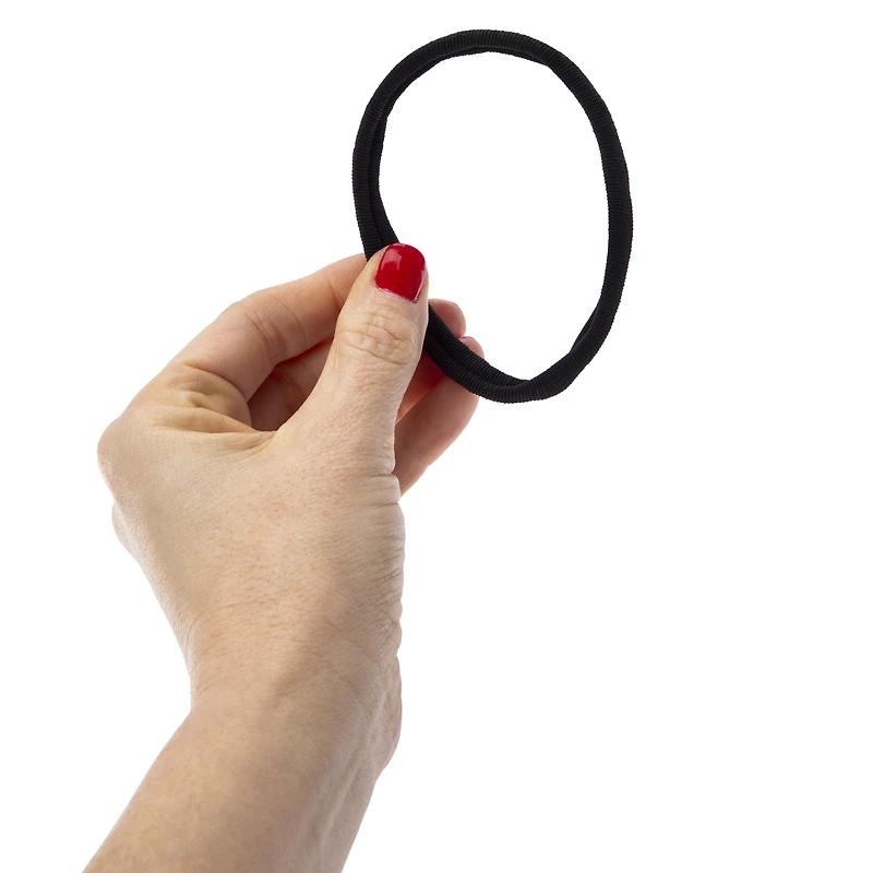 Extra Large Black Hair Elastics 6-Pack