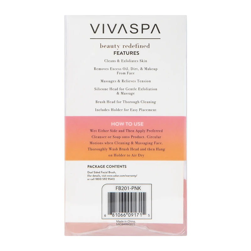 Dual Sided Facial Brush With Holder