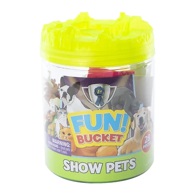 Fun Bucket Animal Action Figures Playset 28-count