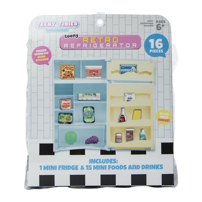 Teeny Tinies Retro Refrigerator 16-Piece Set