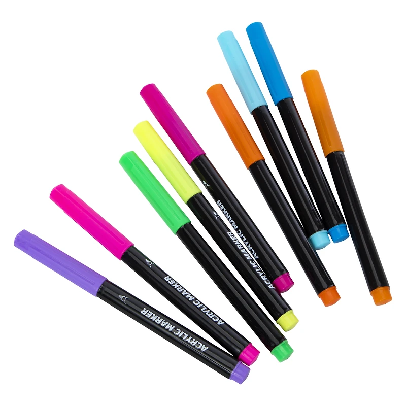 neon effect marker set 10-count