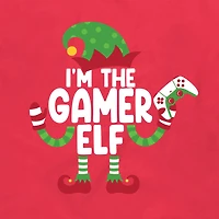 Gamer Elf Family Christmas Graphic Tee