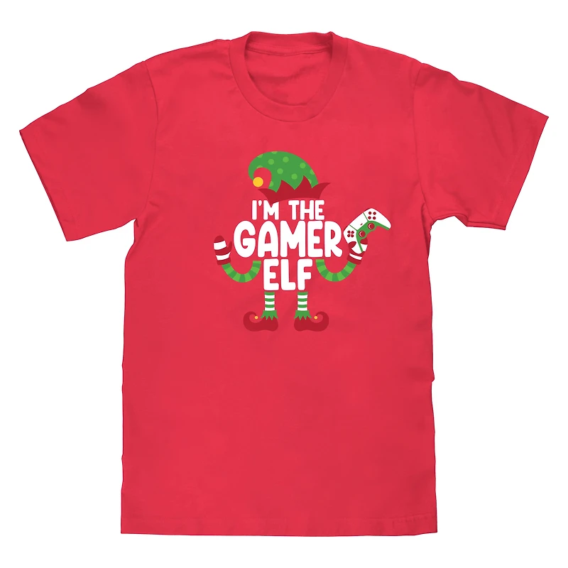 Gamer Elf Family Christmas Graphic Tee