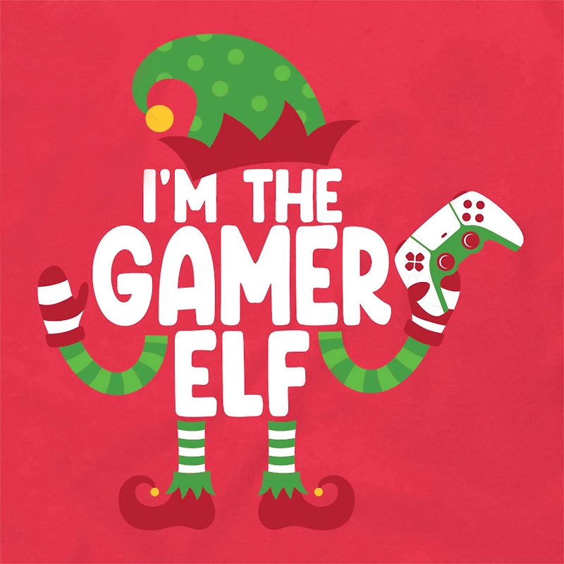 Gamer Elf Family Christmas Graphic Tee