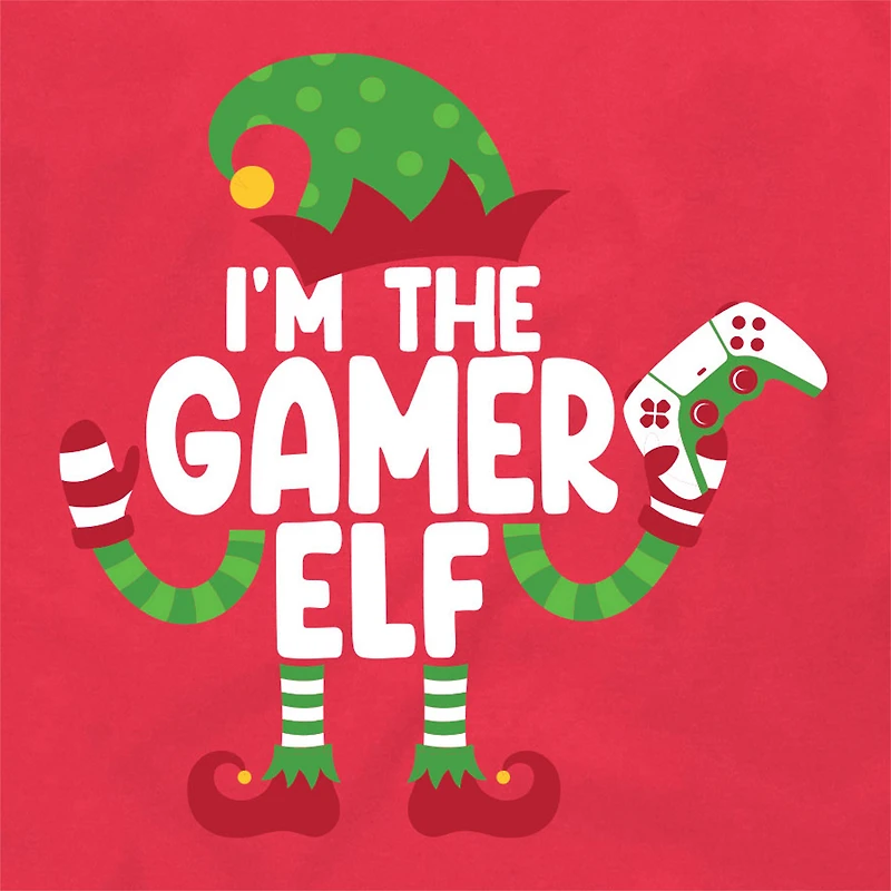 Gamer Elf Family Christmas Graphic Tee