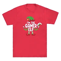 Gamer Elf Family Christmas Graphic Tee