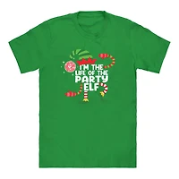 Party Elf Family Christmas Graphic Tee