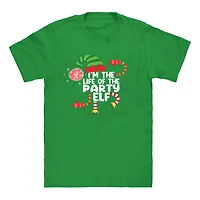 Party Elf Family Christmas Graphic Tee