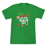 Party Elf Family Christmas Graphic Tee