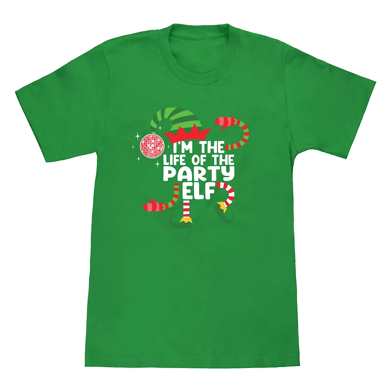 Party Elf Family Christmas Graphic Tee