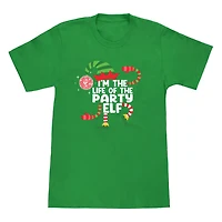 Party Elf Family Christmas Graphic Tee