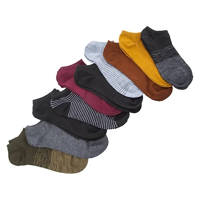 Ladies Jewel Tone No-Show Socks 10-Pack