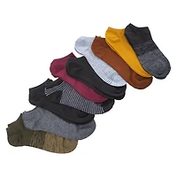 Ladies Jewel Tone No-Show Socks 10-Pack