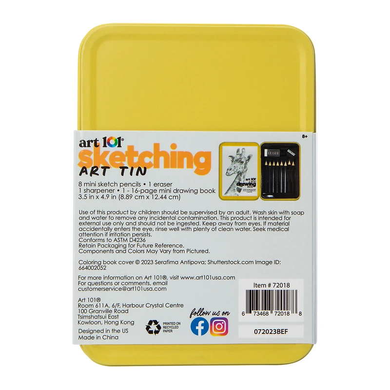 Art 101® Sketching Art Tin Travel Set