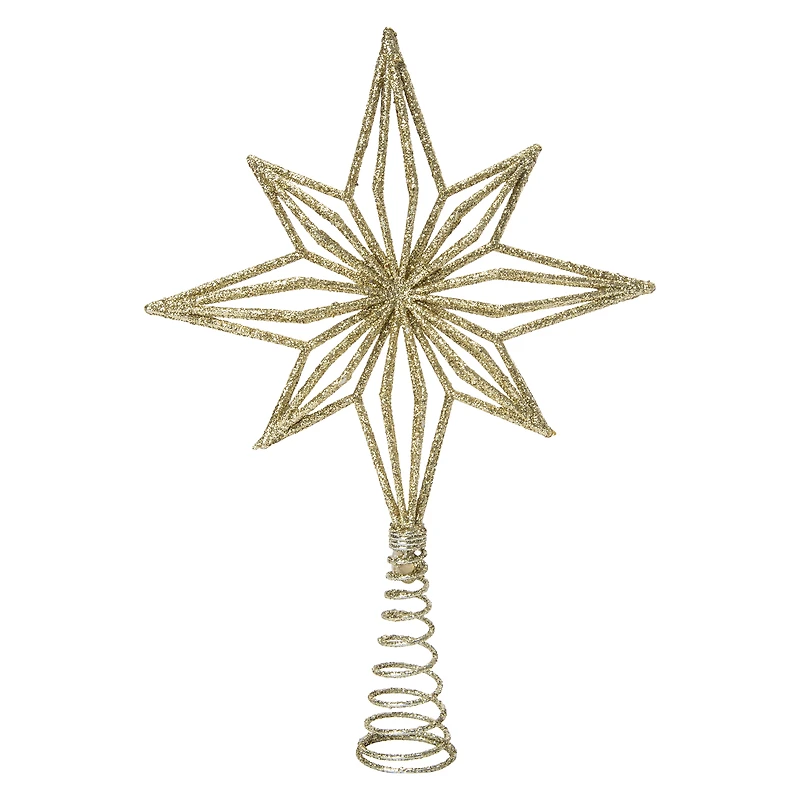 glitter star tree topper 9.25in