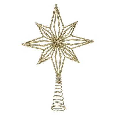 glitter star tree topper 9.25in