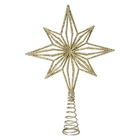 glitter star tree topper 9.25in