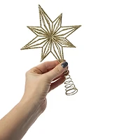 glitter star tree topper 9.25in
