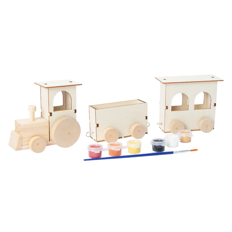 Paint Your Own Wooden Train Set