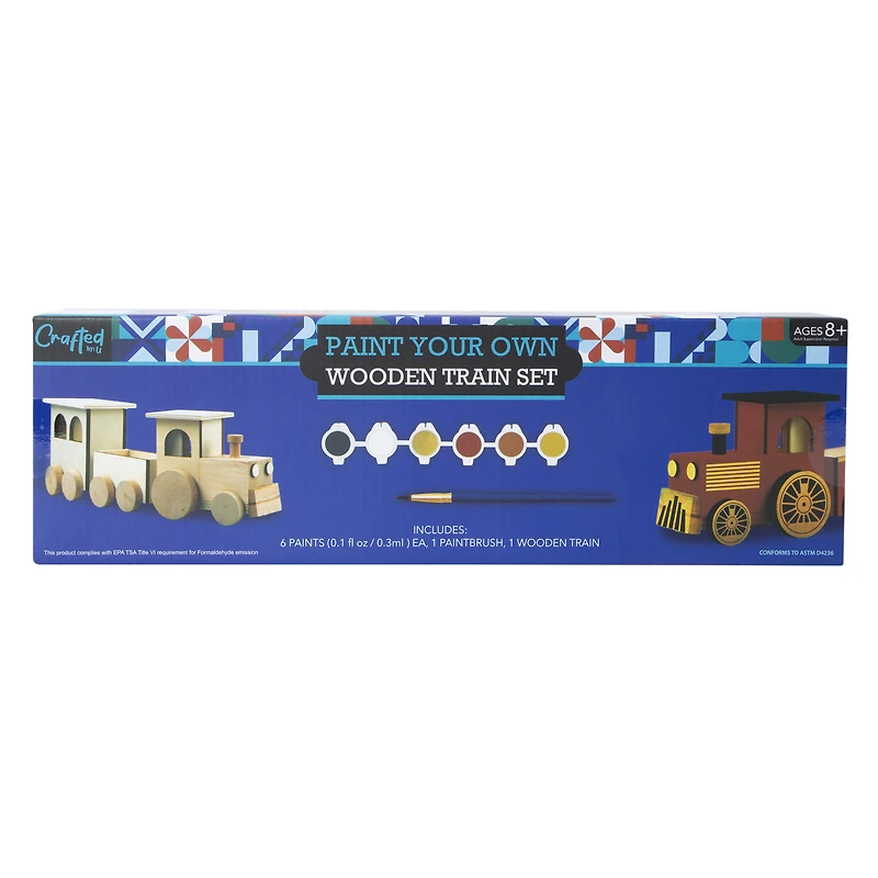 Paint Your Own Wooden Train Set