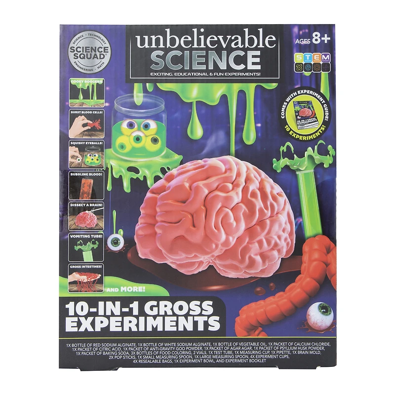 Science Squad® 10-in-1 Gross Experiments Kit
