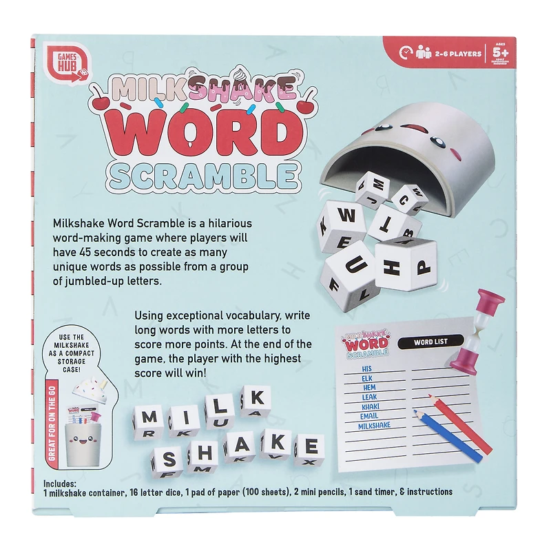 Milkshake Word Scramble Game