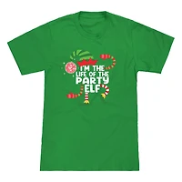 Kid's Party Elf Family Christmas Graphic Tee