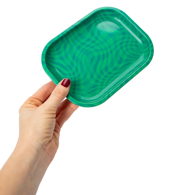 Wavy Pattern Decorative Tray 5.9in