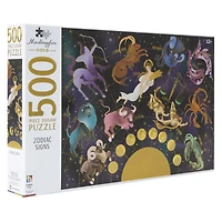 Mindbogglers™ Gold Zodiac Signs 500-Piece Jigsaw Puzzle