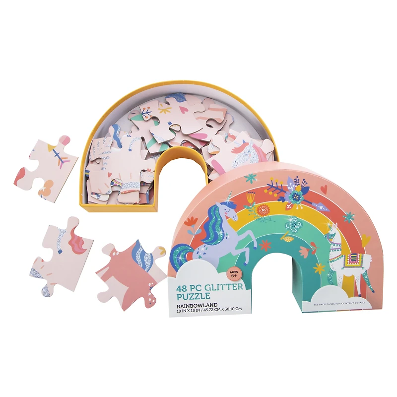 RainbowLand 48-Piece Glitter Puzzle