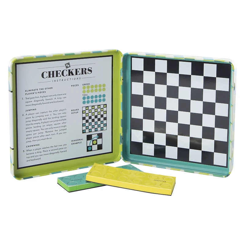 Travel Size Magnetic Checkers Board Game