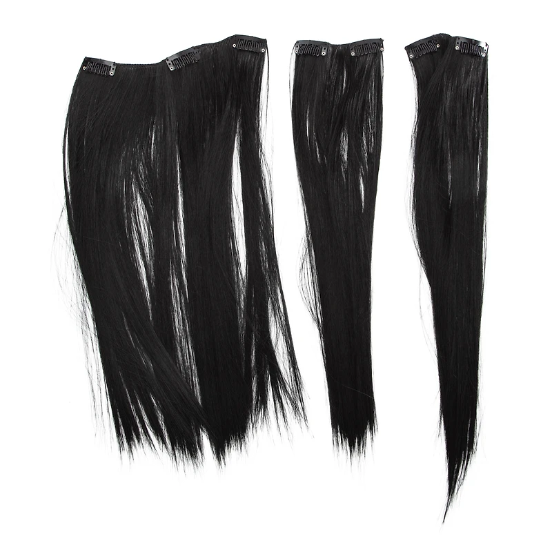 Faux Hair Clips Pack