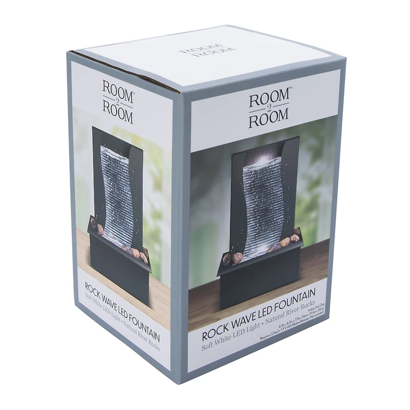 rock wave LED fountain 6.3in x 4.5in