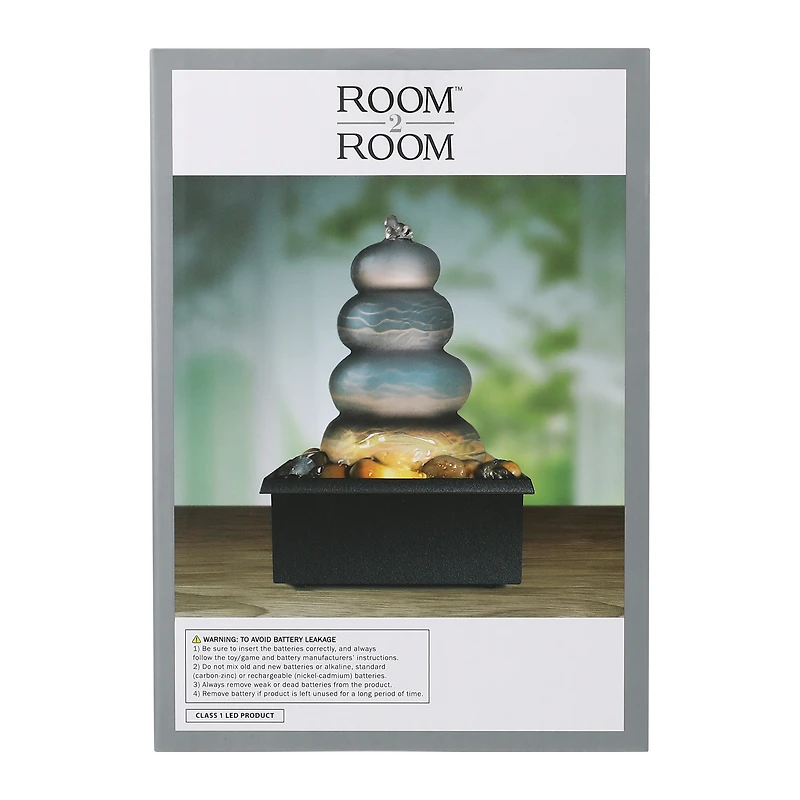 stacked stone LED fountain