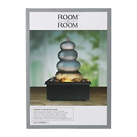 stacked stone LED fountain