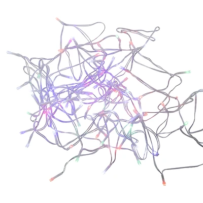 rainbow-colored LED curtain lights