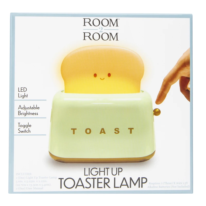 LED Light Up Toaster Lamp 5in x 5.25in