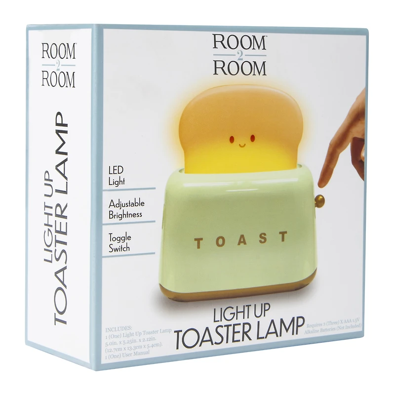 LED Light Up Toaster Lamp 5in x 5.25in