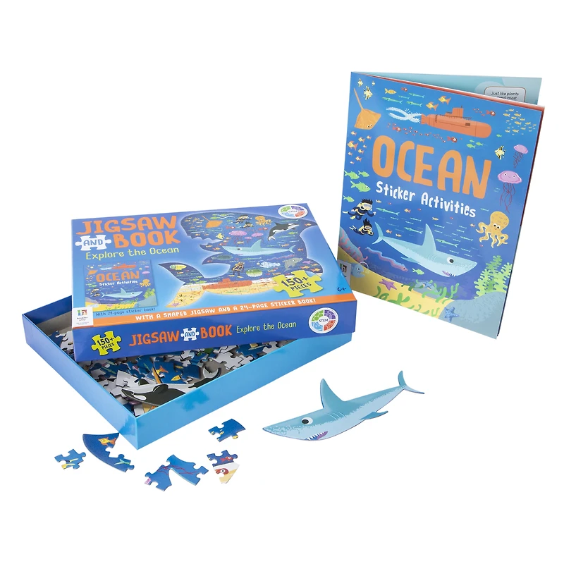 150-Piece Jigsaw Puzzle & Sticker Book Set