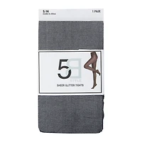 sheer black glitter tights